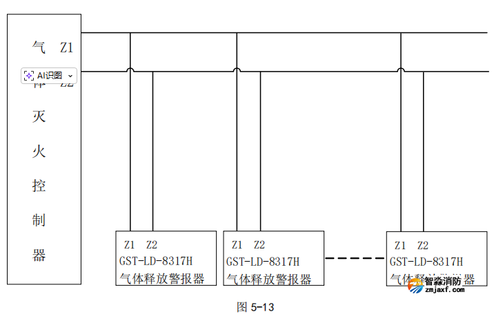 海灣GST-LD-8317H型氣體釋放警報器接線圖 海灣GST-LD-8317H型氣體釋放警報器接線圖